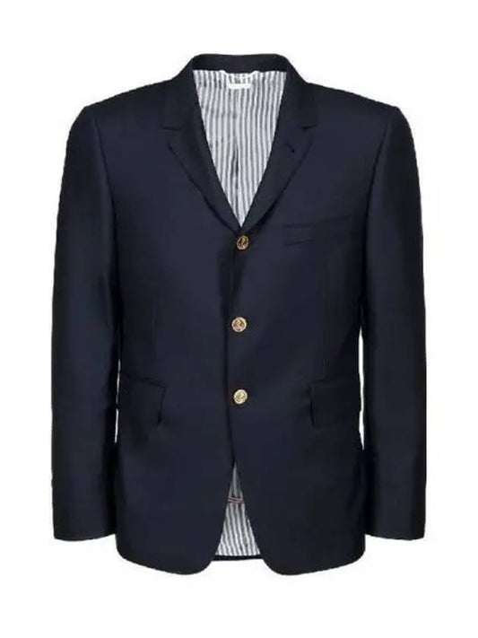 Super 120S Wool Twill Single Breasted Classic Jacket Navy - THOM BROWNE - BALAAN 2