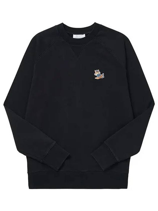 Dressed Fox Patch Classic Sweatshirt Black - MAISON KITSUNE - BALAAN 2