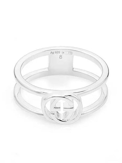 Ring YBC298036001 Interlocking G Thin Open Silver Men s Women - GUCCI - BALAAN 2