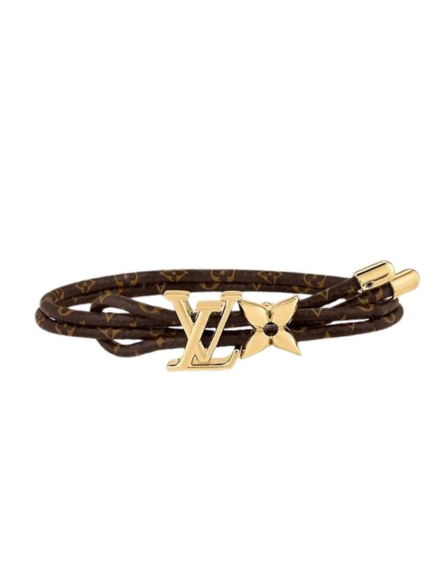 LV Bloom Monogram Bracelet Gold Brown - LOUIS VUITTON - BALAAN 1