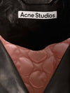 Off Centre Zip Leather Biker Jacket Black - ACNE STUDIOS - BALAAN 4