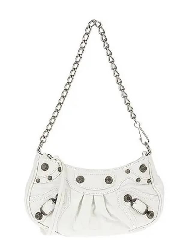 Le Cagole Chain Mini Shoulder Bag White - BALENCIAGA - BALAAN 2