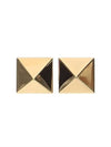 Metal Rockstud Earrings Gold - VALENTINO - BALAAN.