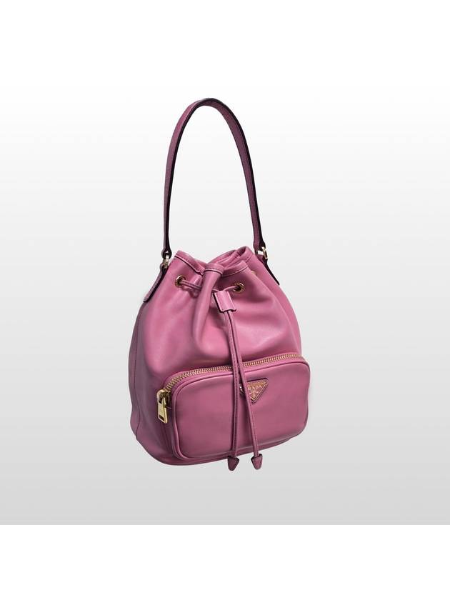 Prada Duet Leather Bucket Bag 1BH038 - PRADA - BALAAN 1