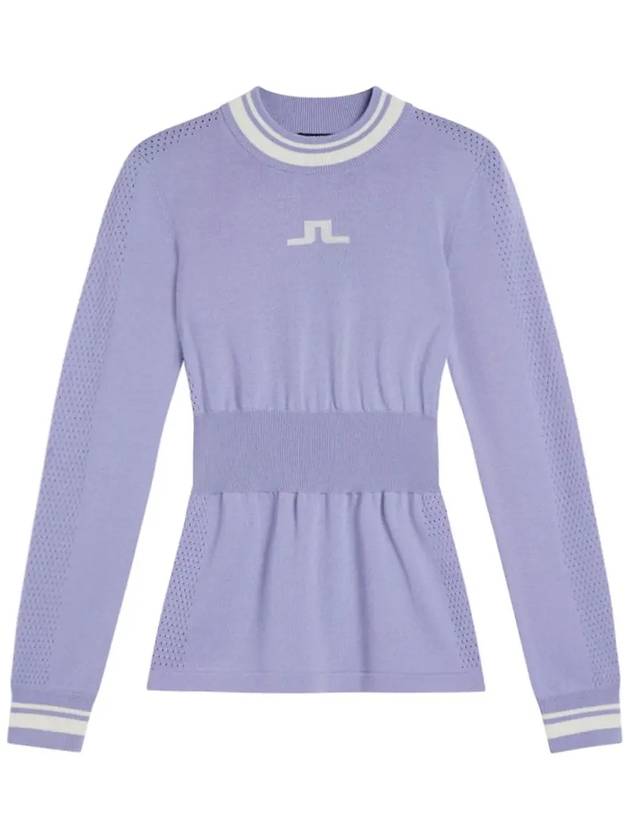 Bree Ribbed Waist Knit Top Sweet Lavender - J.LINDEBERG - BALAAN 3