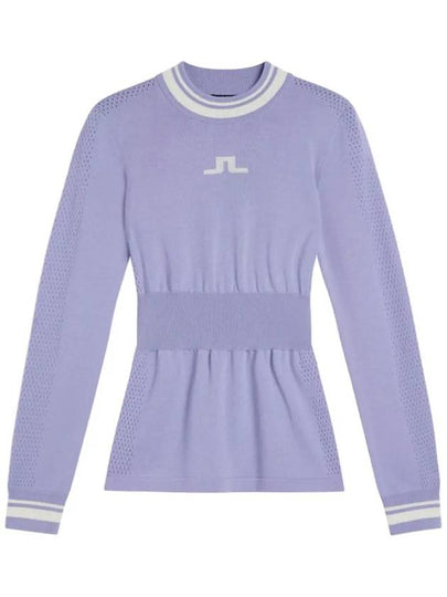 Bree Ribbed Waist Knit Top Sweet Lavender - J.LINDEBERG - BALAAN 2