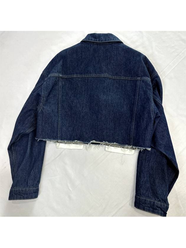 40 MiuMiu Women s Denim Crop Cut Blouson Jacket - MIU MIU - BALAAN 7