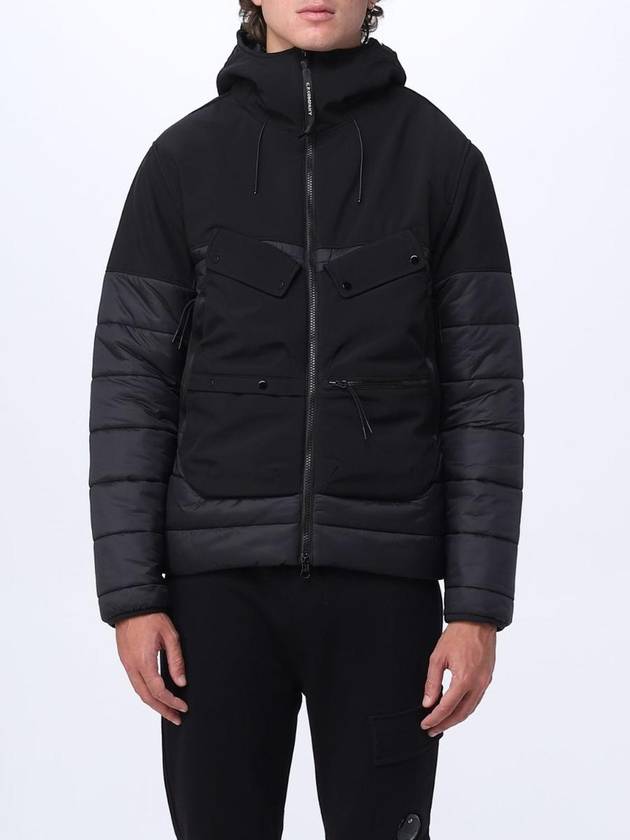 Shell R Blend Goggle Detail Hooded Jacket Black - CP COMPANY - BALAAN 2