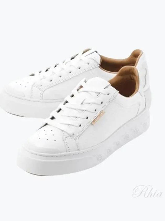 Ladybug Leather Low Top Sneakers White - TORY BURCH - BALAAN 2