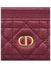 Caro 5-Slot Supple Cannage Calfskin Card Wallet Deep Fuchsia - DIOR - BALAAN 4