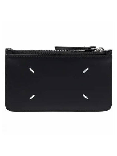 Stitch Zipper Card Wallet Black - MAISON MARGIELA - BALAAN 1