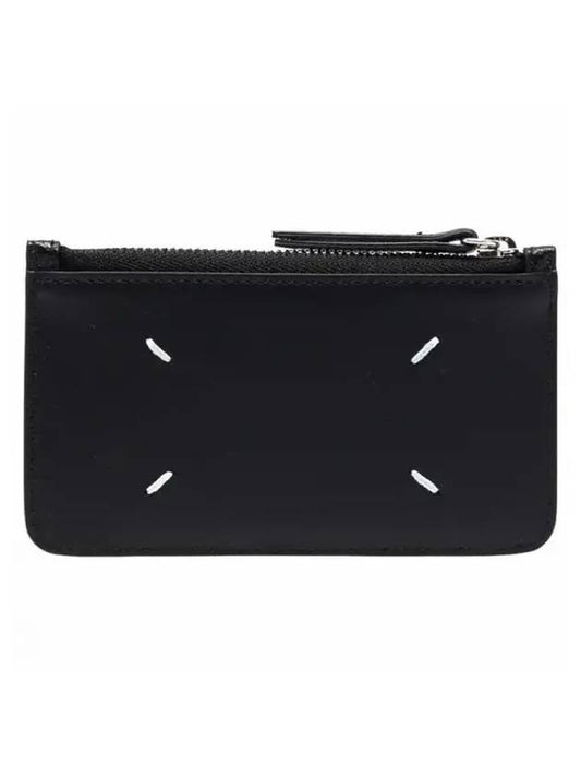 Stitch Zipper Card Wallet Black - MAISON MARGIELA - BALAAN 1