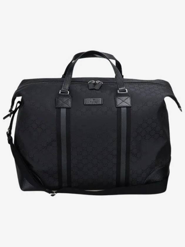 Canvas Travel Boston Large Tote Bag Black - GUCCI - BALAAN 4