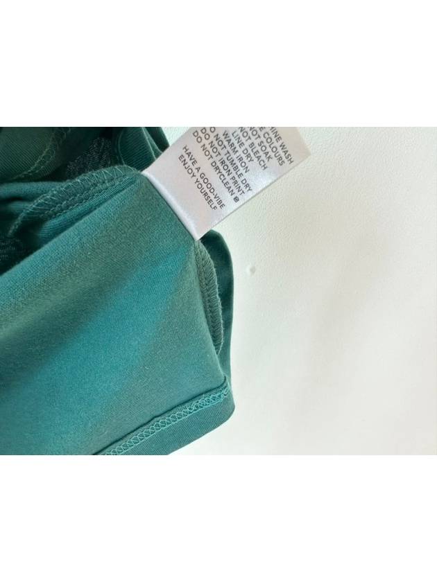 Women's Slim Crop Short Sleeve T-Shirt Green - STUSSY - BALAAN 8