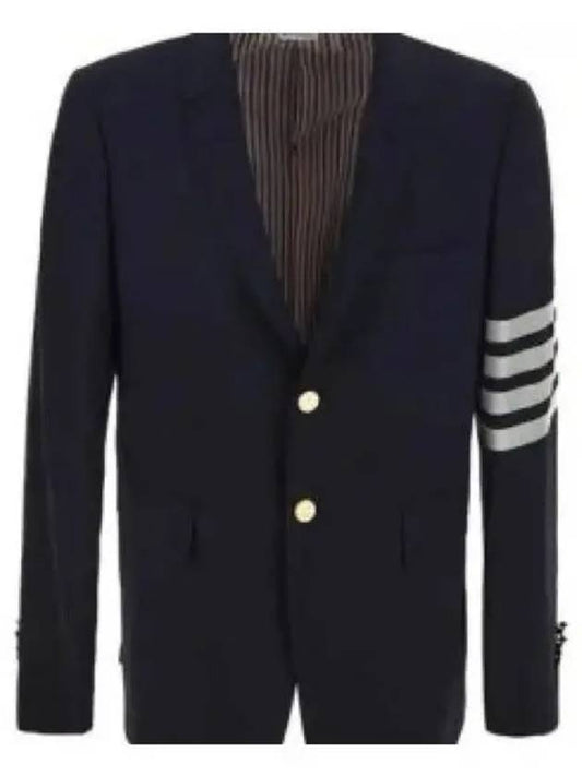 Plain Weave Suiting 4 Bar Classic Sport Jacket Jacket Navy - THOM BROWNE - BALAAN 2