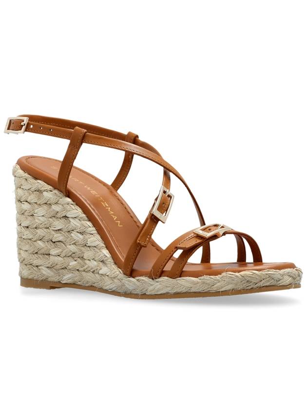 Stuart Weitzman Wedge Sandals ‘Georgie’, Women's, Brown - STUART WEITZMAN - BALAAN 4