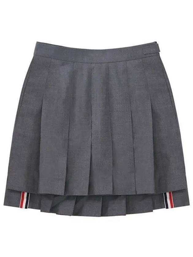 RMB Wool Mini Pleated Skirt Grey - THOM BROWNE - BALAAN 2