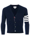 Men's Diagonal Classic Cashmere Cardigan Navy - THOM BROWNE - BALAAN 2