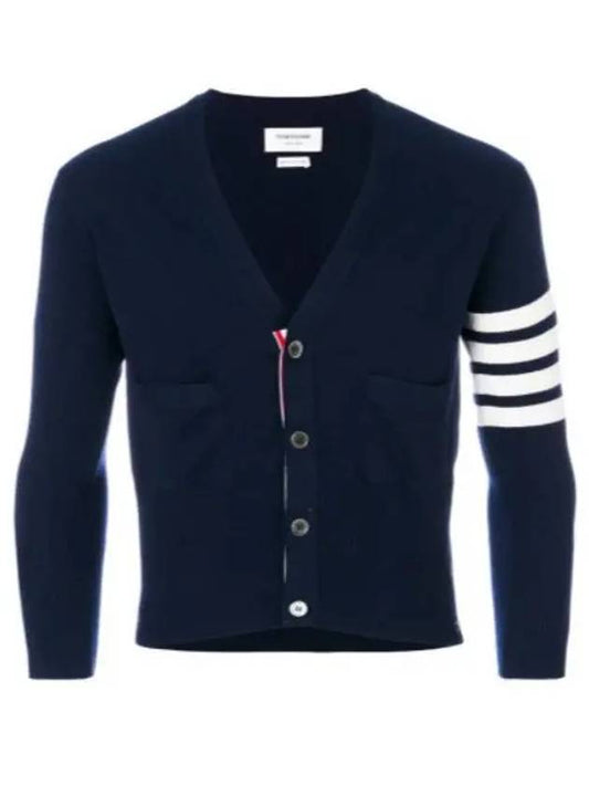 Men's Diagonal Classic Cashmere Cardigan Navy - THOM BROWNE - BALAAN 2