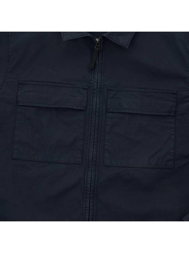 Wappen Patch Double Pocket Cotton Zip-Up Jacket Dark Navy - STONE ISLAND - BALAAN 8