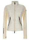 Women's Grenoble Patch Logo Zip-Up Cardigan White - MONCLER - BALAAN 2