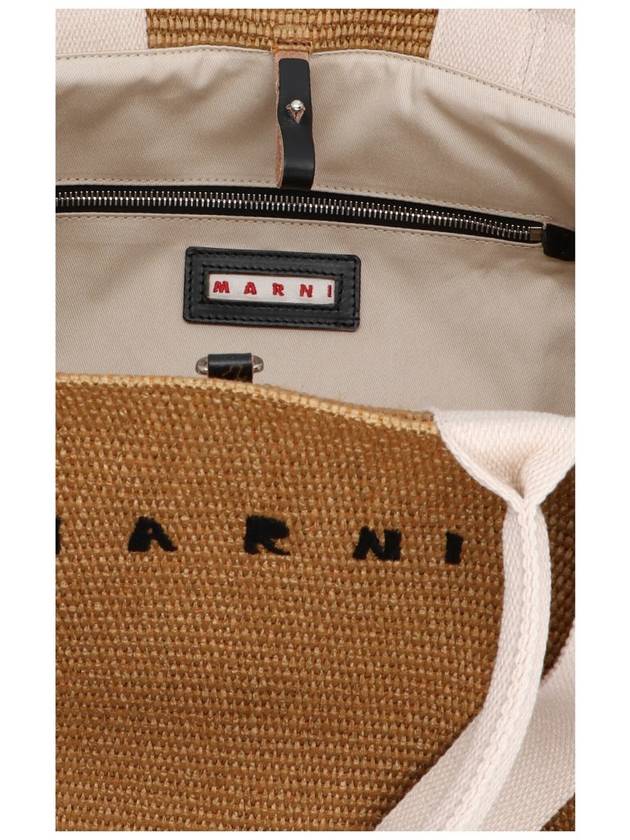 Raffia East West Tote Bag Natural - MARNI - BALAAN 5