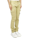 Logo Patch Cargo Straight Pants Khaki - STONE ISLAND - BALAAN 4