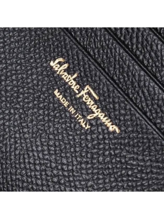 Gancini Leather Half Wallet Black - SALVATORE FERRAGAMO - BALAAN 8