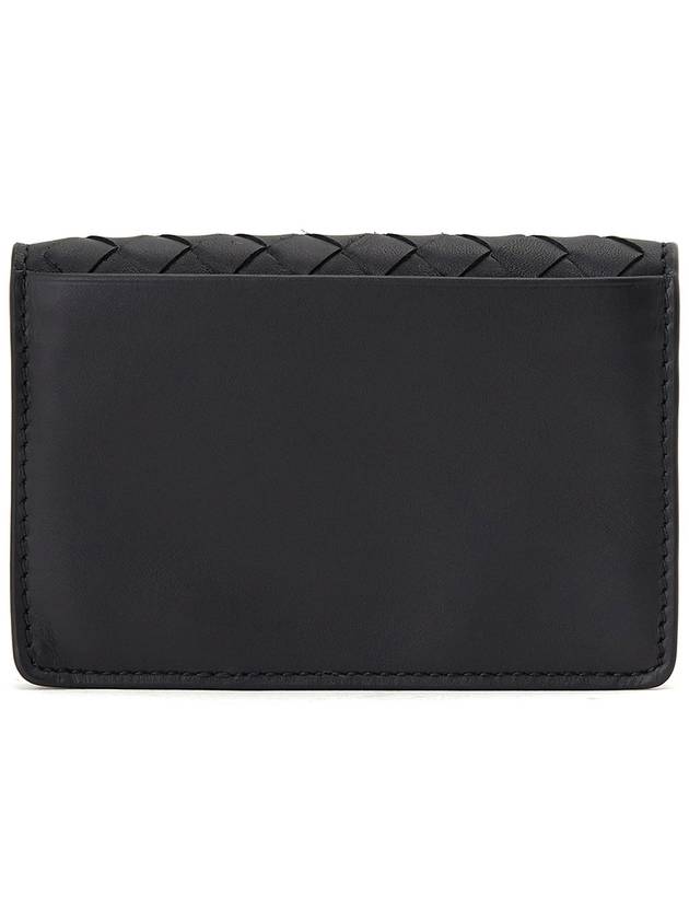 Intrecciato Flap Business Card Wallet Black - BOTTEGA VENETA - BALAAN 3