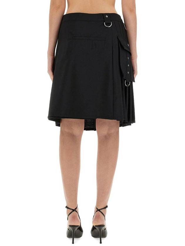 KILTED mini skirt BW40RU108W 001 BLACK B0170949512 - GIVENCHY - BALAAN 4