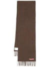 Wool Fringe Muffler Brown - ACNE STUDIOS - BALAAN 1