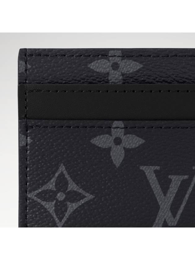 Monogram Eclipse Double Card Wallet Black - LOUIS VUITTON - BALAAN 3