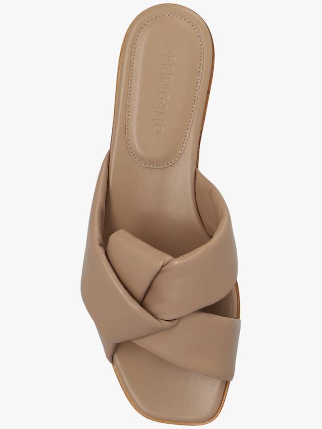 FERRAGAMO ‘Alrai’ Slides, Women's, Beige - SALVATORE FERRAGAMO - BALAAN 6