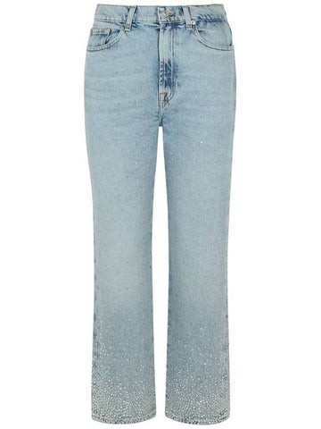 7 For All Mankind 'Crystals' Light Blue Denim Jeans - 7 FOR ALL MANKIND - BALAAN 1