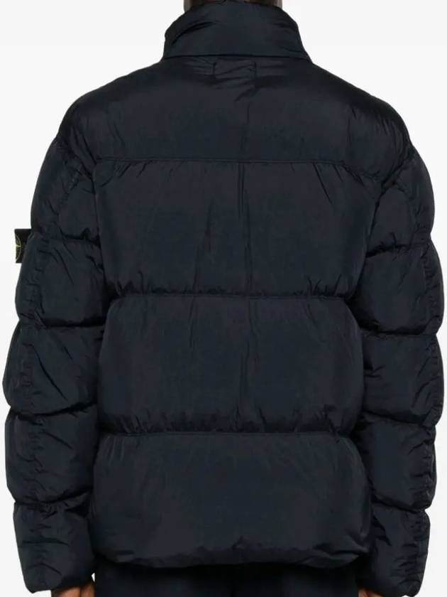 Garment Dyed Crinkle Reps Down Padding Navy - STONE ISLAND - BALAAN 5