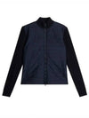 Women's Wren Knitted Hybrid Zip-Up Jacket Navy - J.LINDEBERG - BALAAN 2