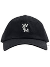 Embroidered Logo Cotton Ball Cap Black - WOOYOUNGMI - BALAAN 3