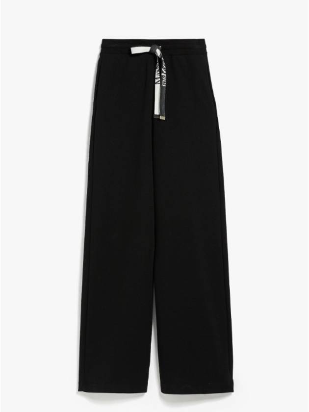 Women's Badia Fleece Drawstring Wide Pants Black - S MAX MARA - BALAAN 2