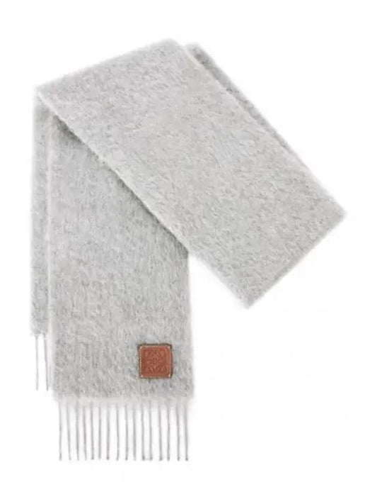 Anagram Mohair Scarf Light Gray - LOEWE - BALAAN 1