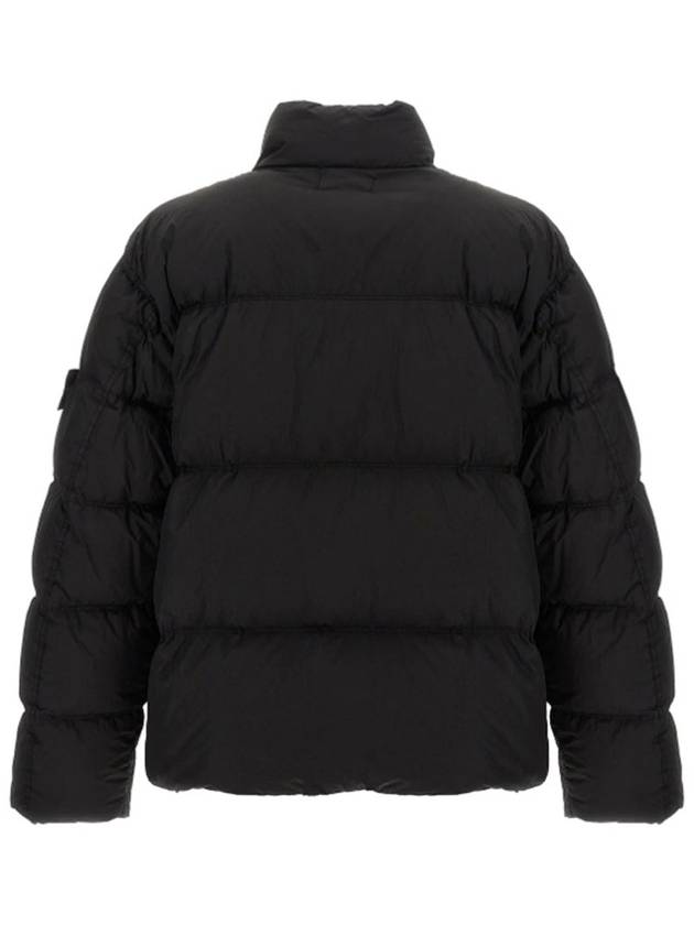 Garment Dyed Crinkle Reps Down Padding Black - STONE ISLAND - BALAAN 3