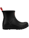 Women's Play Short Pearlised Wellington Rain Boots Black - HUNTER - BALAAN 6