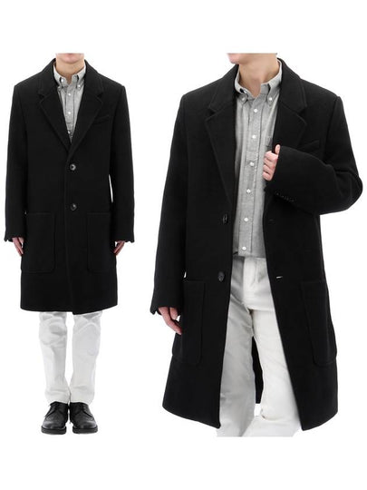 Two Button Wool Single Coat Black - AMI - BALAAN 2