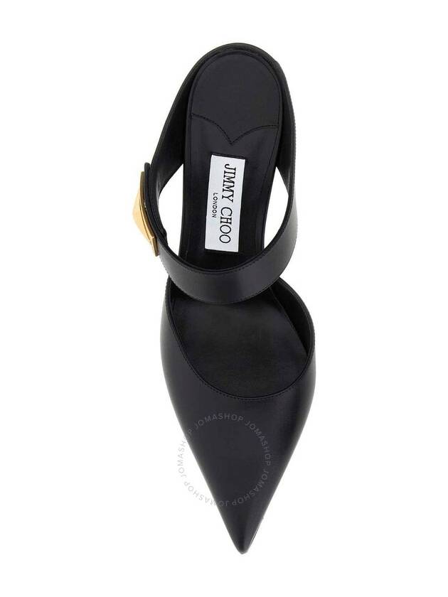 Jimmy Choo Black Nell 85 Calf Leather Mules Brand Size 40 US Size 10 - JIMMY CHOO - BALAAN 3