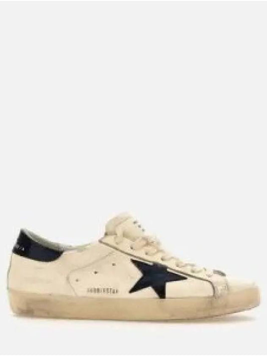 Superstar Beige Night Blue Heel Tab Sneakers - GOLDEN GOOSE - BALAAN 2