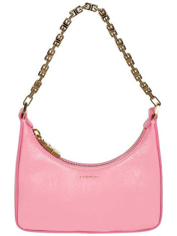 Women's Moon Cutout Chain Leather Mini Shoulder Bag Pink - GIVENCHY - BALAAN 1