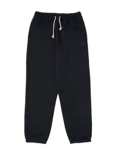 Face Patch Cotton Sweatpants Black - ACNE STUDIOS - BALAAN 1