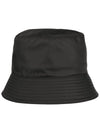 Triangle Logo Re-nylon Bucket Hat Black - PRADA - BALAAN 6