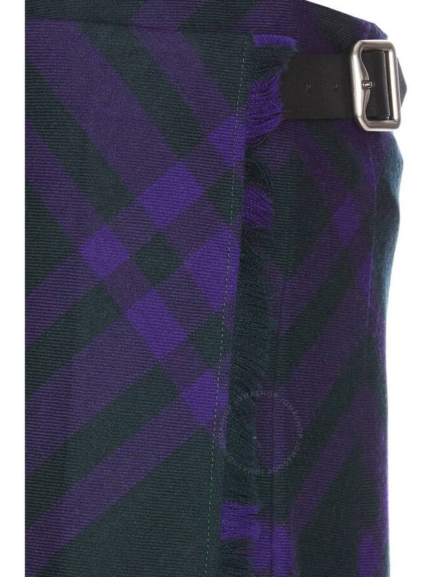 Vintage Check Wool A-Line Skirt Deep Royal - BURBERRY - BALAAN 4