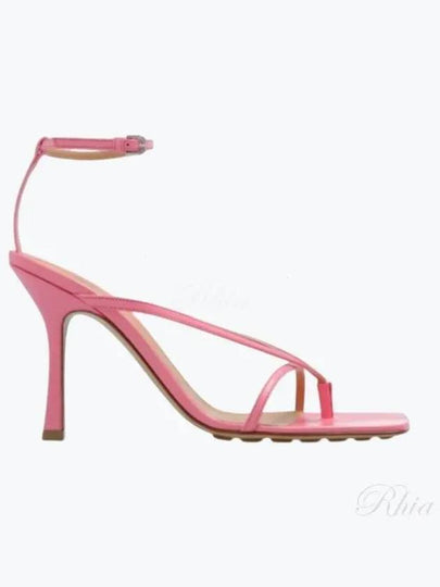 Stretch Leather Sandal Heels Pink - BOTTEGA VENETA - BALAAN 2