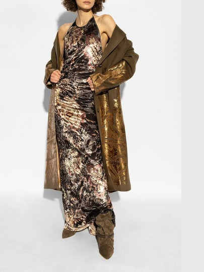 Etro Coat With Shimmering Print, Women's, Brown - ETRO - BALAAN 2